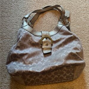 Coach Gray Hobo Bag with Slouchy Silhouette